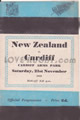 Cardiff v New Zealand 1953 rugby  Programmes